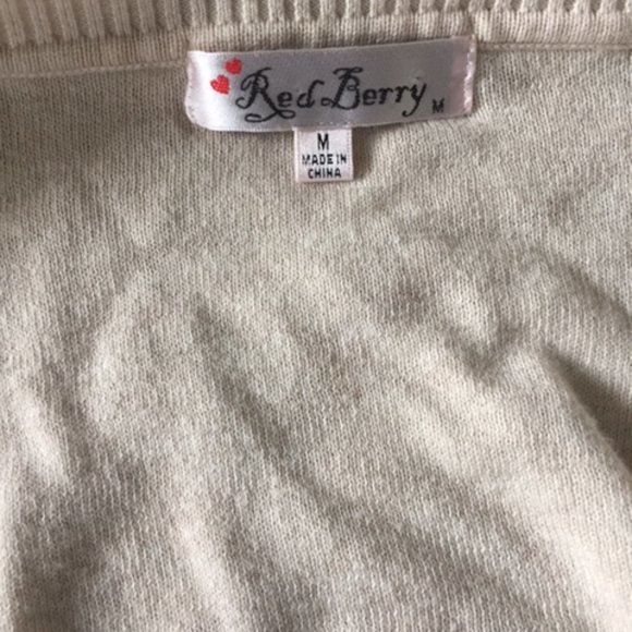 Cute Red Berry Cardigan - Picture 4 of 4